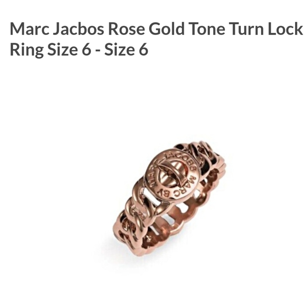 *Last Two In This Style Available! Marc Jacobs Keylock style,Rose-gold tone Sz.6